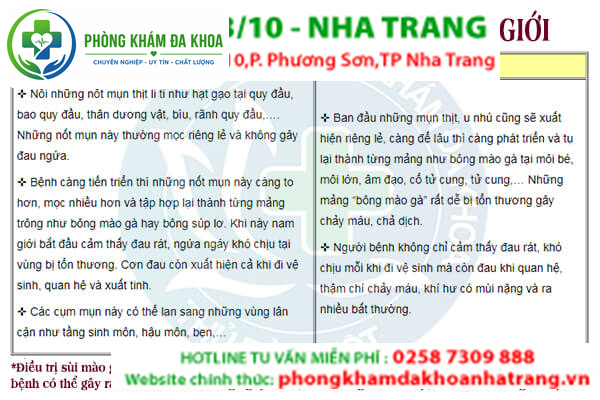 Biểu hiện sùi mào gà ở nam và nữ giới